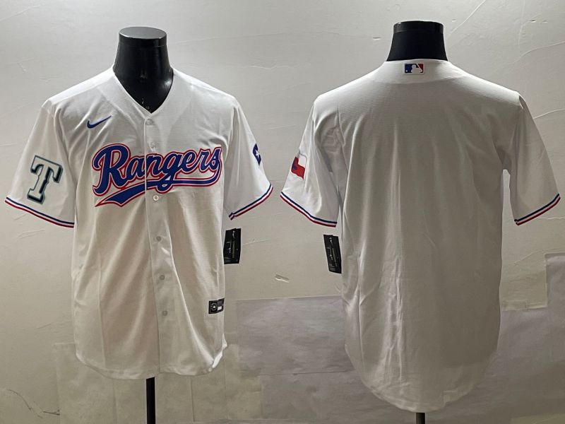 Men Texas Rangers Blank White Game 2025 Nike MLB Jersey style 2->texas rangers->MLB Jersey